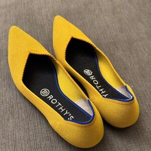 Rothy's golden  Yellow Pointed Flats